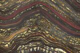 Polished Tiger Iron Stromatolite Slab - Billion Years #222941-1